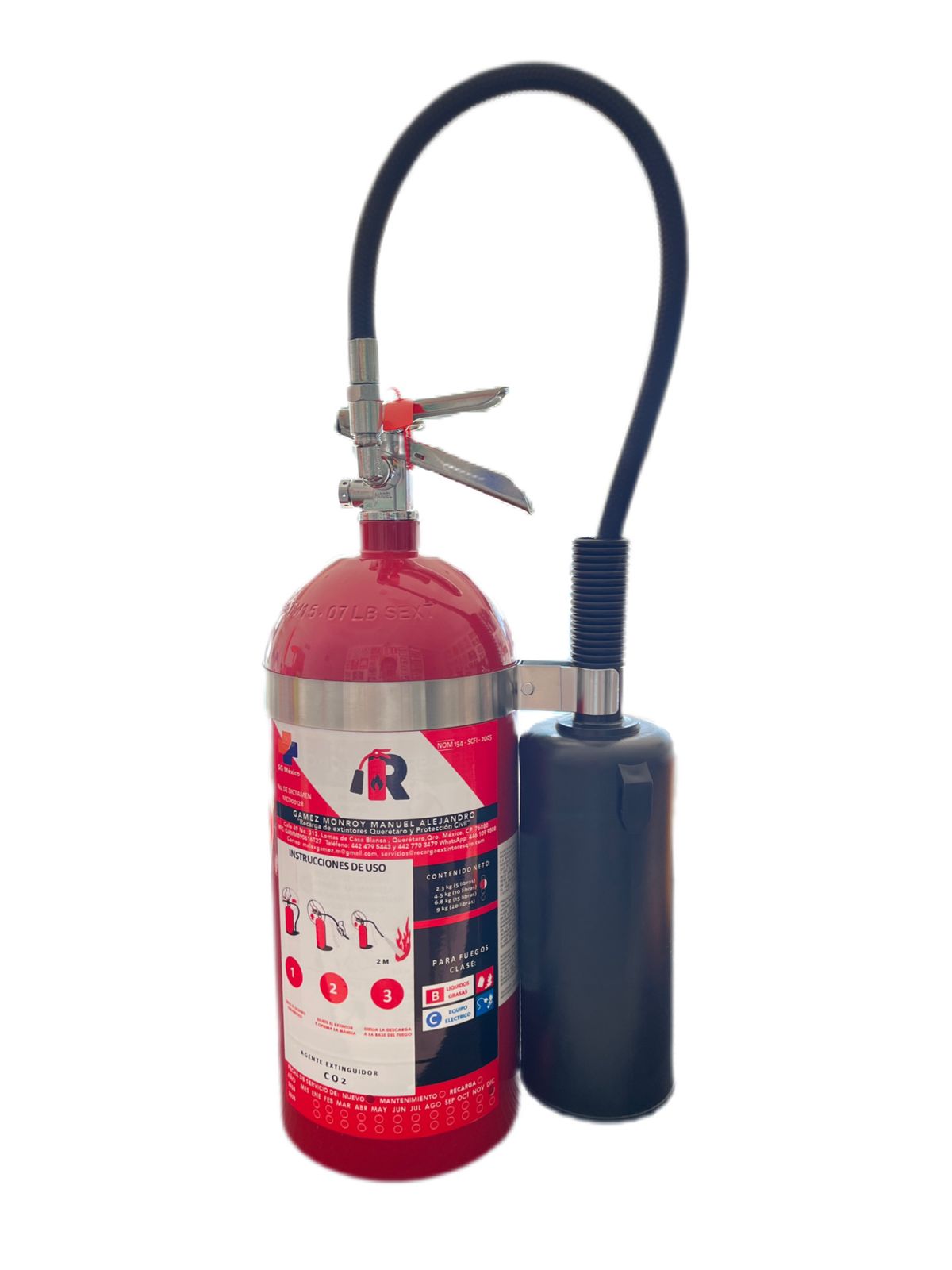 EQUIPO NUEVO EXTINTOR PORTATIL CARGADO CO2 10 LB